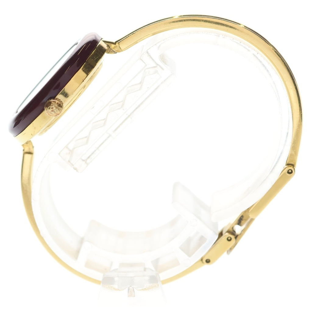 GUCCI(グッチ) チェンジベゼル 白文字盤 GP/QZ クォーツ 電池式 腕時計 11/12.2 レディース
