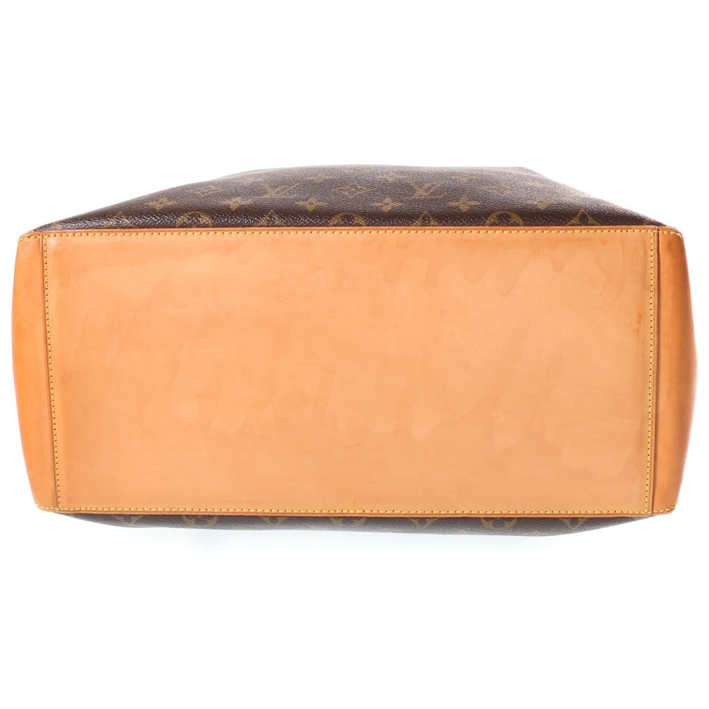 LOUIS VUITTON(ルイヴィトン) モノグラム カバ・メゾ トートバッグ ハンドバッグ ブラウン レザー×PVC M51151 ゴールド金具 レディース