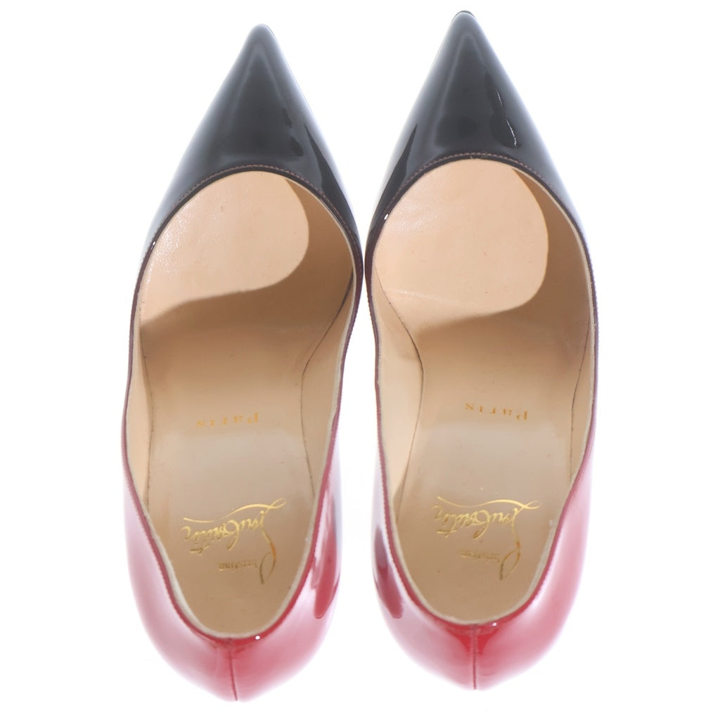 CHRISTIAN LOUBOUTIN(クリスチャンルブタン) Kate 100mm ケイト パテントレザー グラデーション パンプス シューズ ブラック/レッド レディース