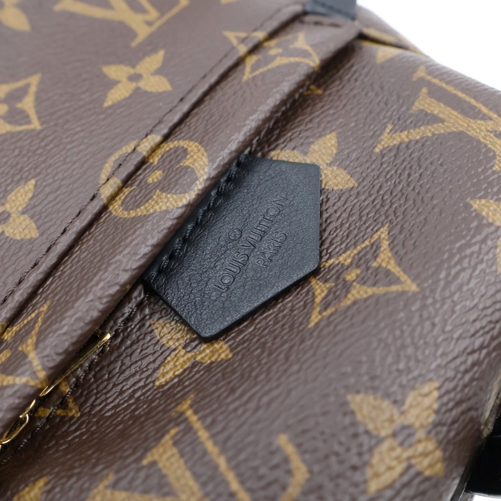 LOUIS VUITTON(ルイヴィトン) モノグラム パームスプリングスMINI リュックサック バックパック ミニバッグ ブラウン×ブラック レザー×PVC M44873 ゴールド金具 レディース