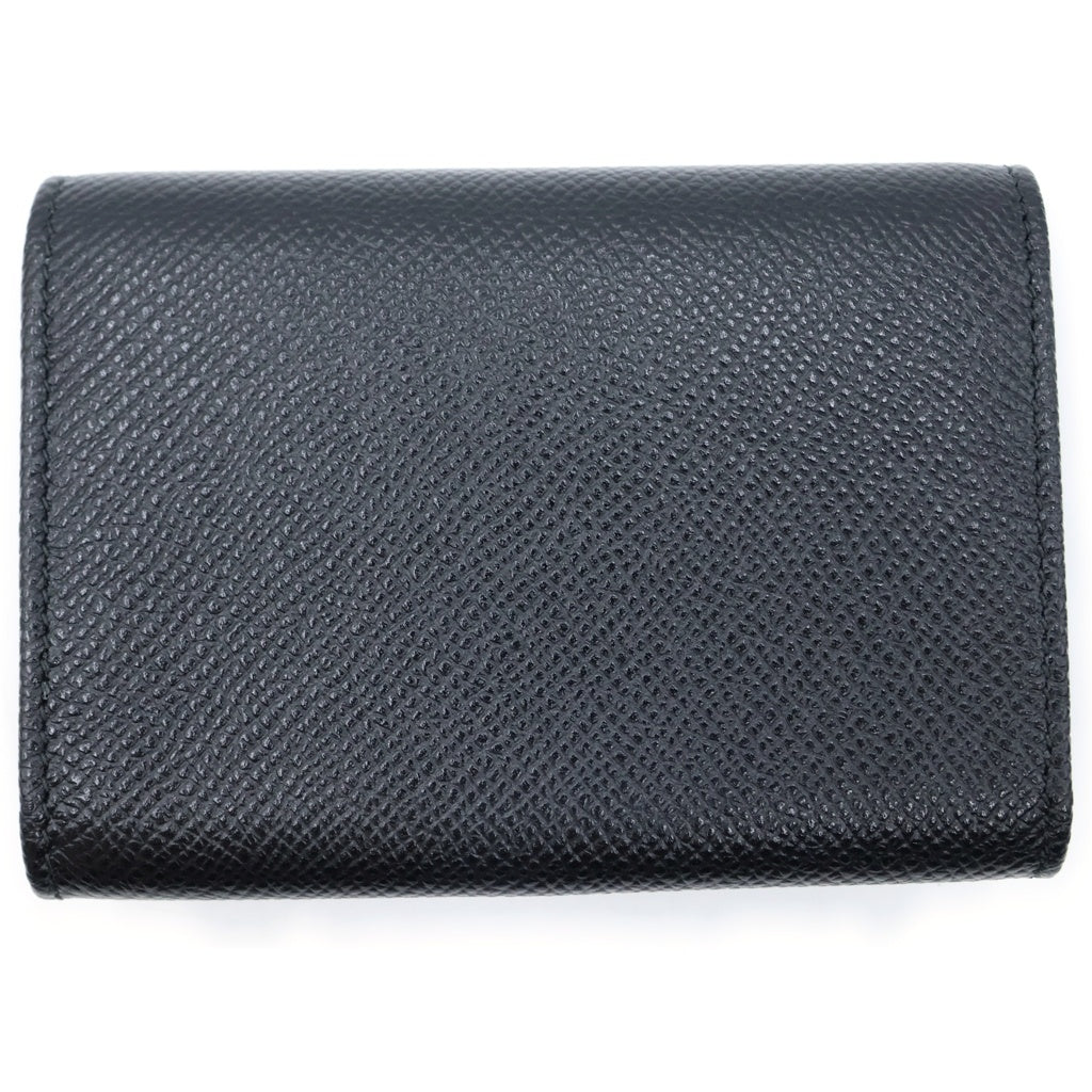 BVLGARI(ブルガリ) ブルガリブルガリ ロゴクリップカードケース 名刺入れ ミニ財布 コインケース ブラック レザー シルバー金具 レディース
