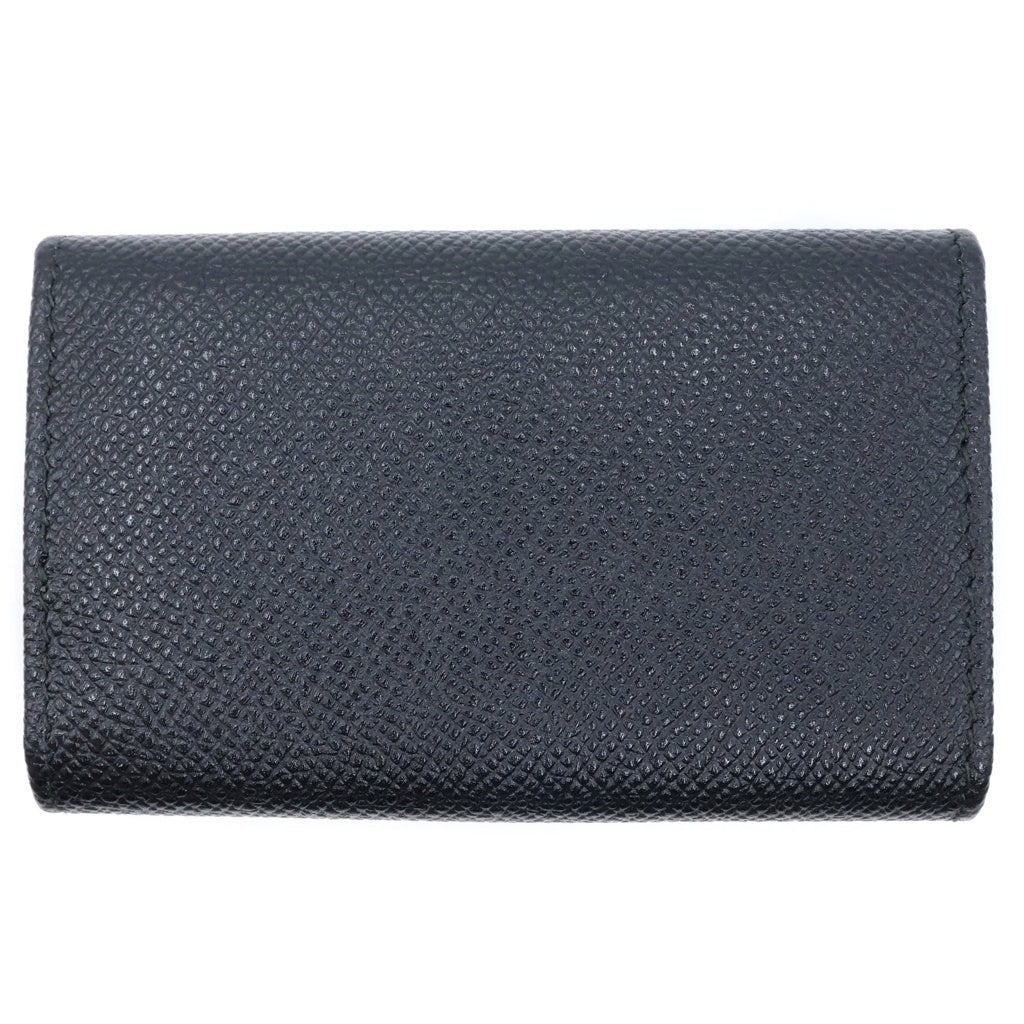 BVLGARI(ブルガリ) ブルガリブルガリ 6連キーケース キーホルダー ブラック レザー シルバー金具 レディース
