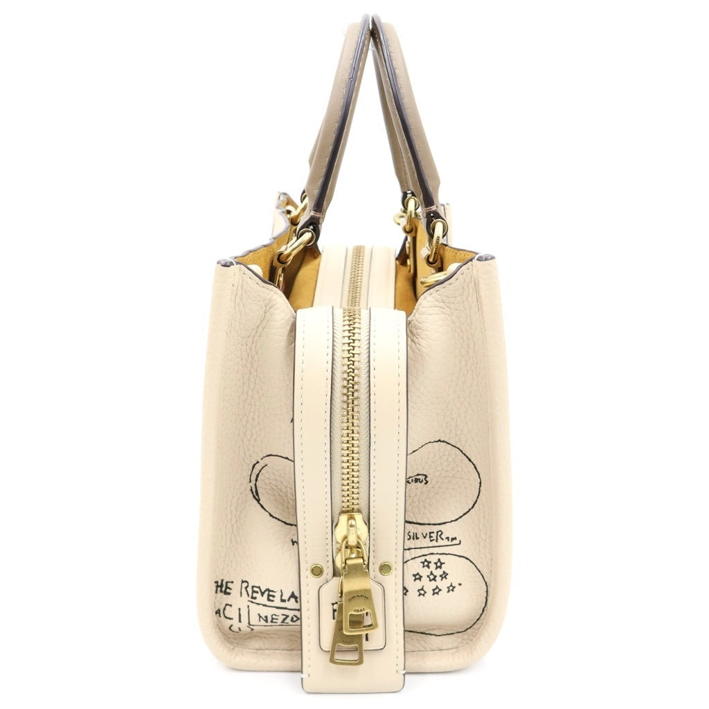 COACH(コーチ) バスキアコラボ ローグ25 ハンドバック 3way レザー ベージュ レディース