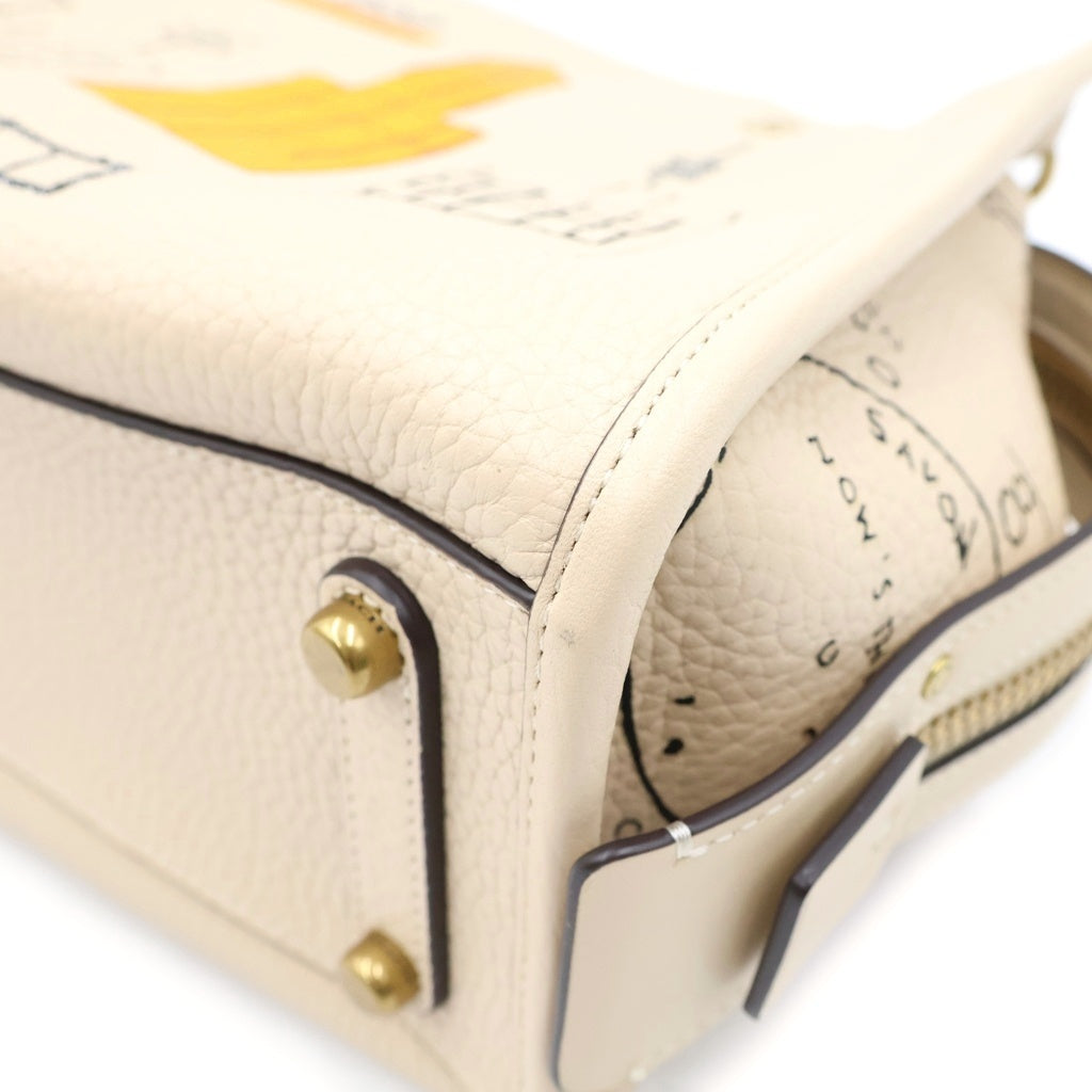 COACH(コーチ) バスキアコラボ ローグ25 ハンドバック 3way レザー ベージュ レディース