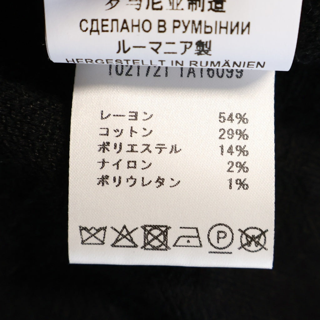 VERSACE(ヴェルサーチ) 金ボタン 襟付き ジャガードニットカーディガン ブラック 1021721 1A16099 レディース