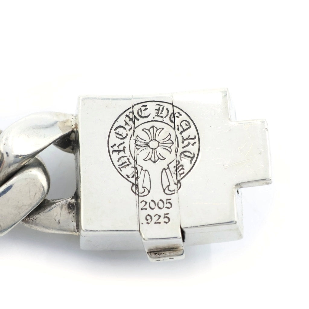 ROLEX(ロレックス) ×CHROME HEARTS フローラル クラシックチェーン ウォッチブレスレット オイスターパーペチュアル セミバブルバック シルバー文字盤 SS×SV/AT オートマ 自動巻き 腕時計 シルバー 6084