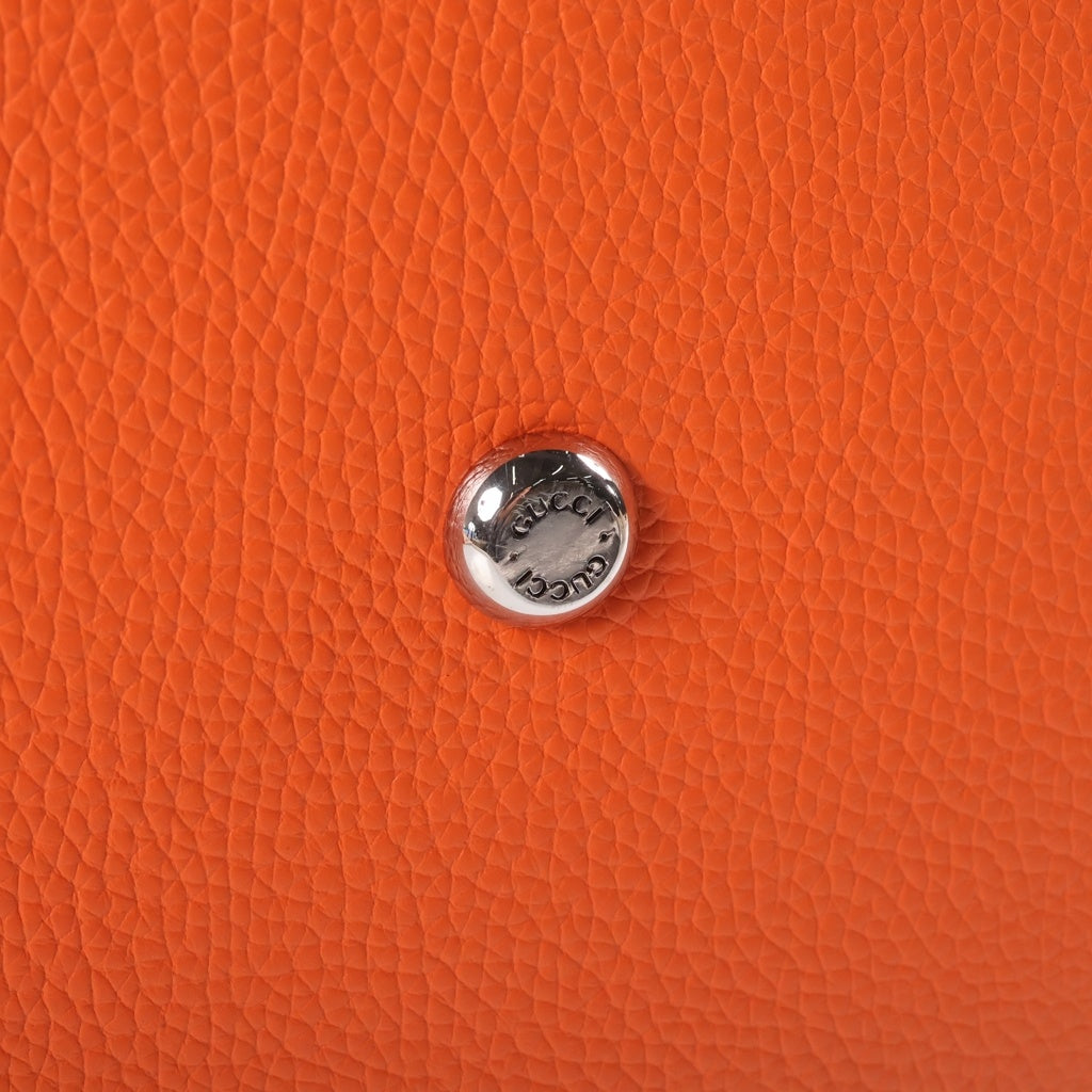GUCCI(グッチ) ジャンボGG 2WAYショルダーバッグ ボストンバッグ トラベルバッグ ハンドバッグ オレンジ レザー 725282 シルバー金具 レディース