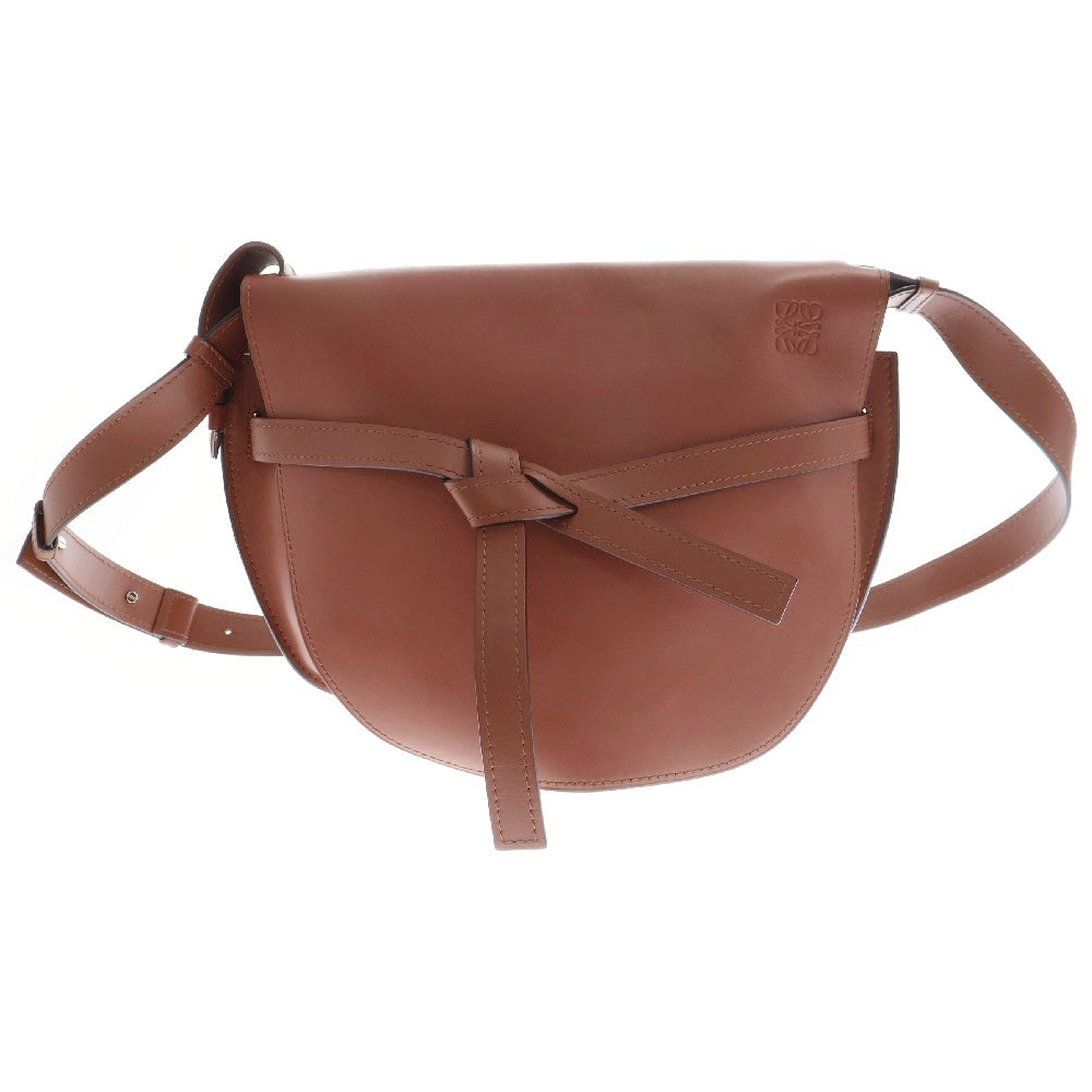 LOEWE(ロエベ) GATE XL ゲートバッグ XL ブラウン スムースカーフ レザー ショルダーバッグ
