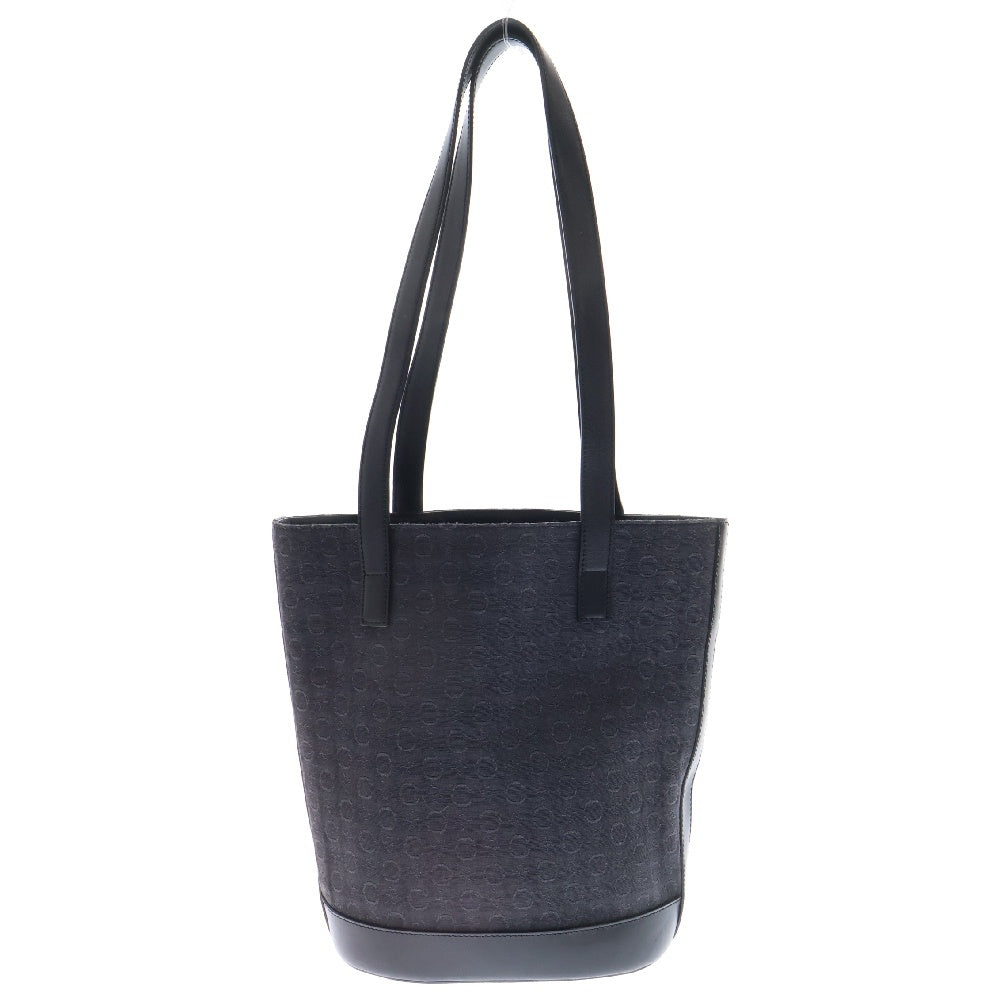 CELINE(セリーヌ) Cマカダム ハンドバック トートバッグ ブラック キャンバス×レザー ヴィンテージ