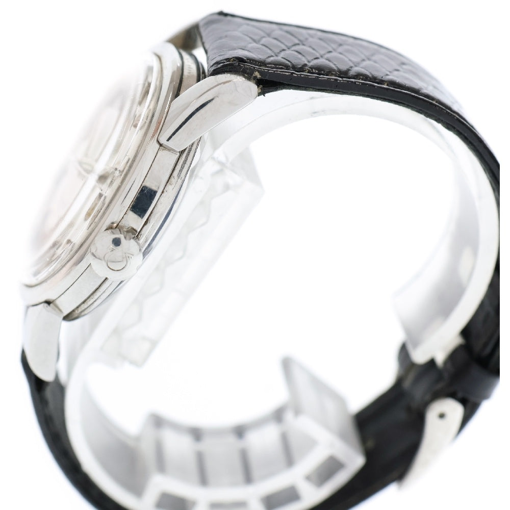 OMEGA(オメガ) シーマスター デイト 白文字盤 カレンダー SS×革/AT ステンレス 自動巻き クサビインデックス ヴィンテージ