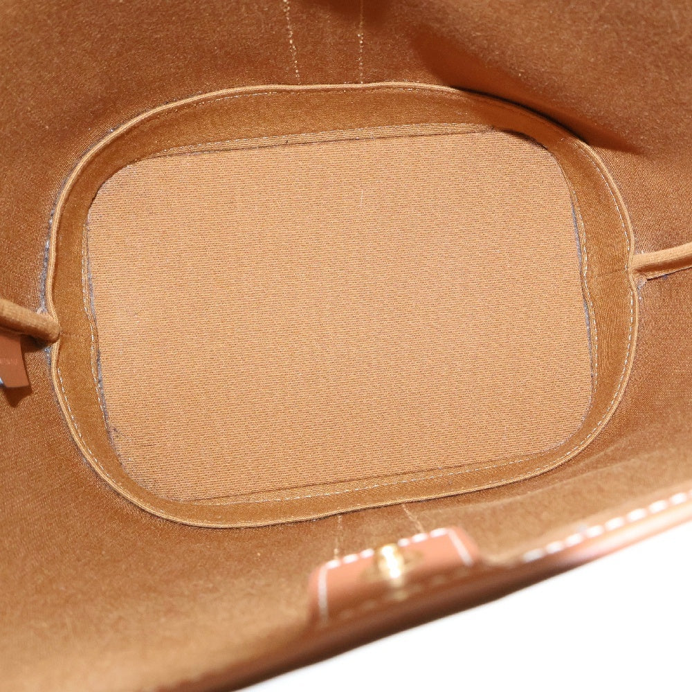 CELINE(セリーヌ) セリーヌ トリオンフ スモールバケット ショルダーバッグ ブラウン PVC ハンドバッグ ゴールド金具 別売チャーム付き