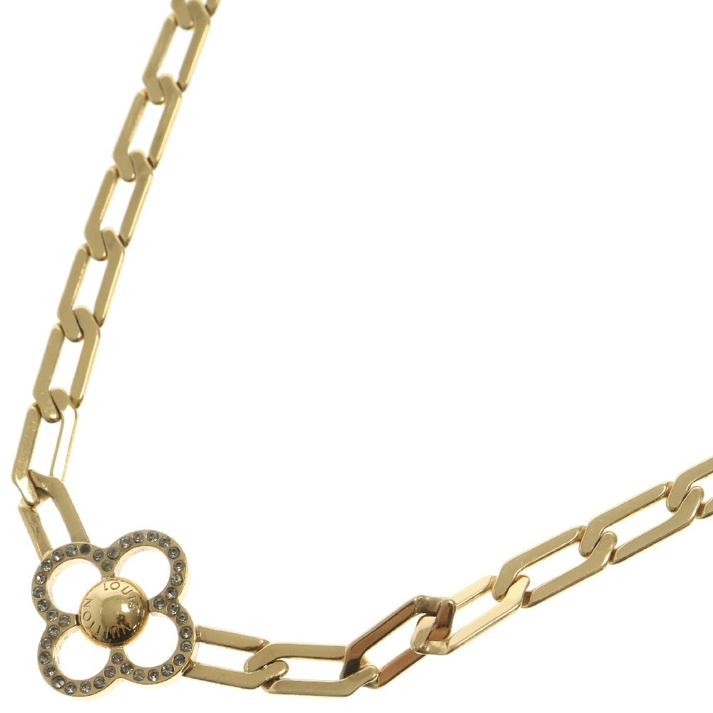 LOUIS VUITTON(ルイヴィトン) コリエ フラワーパワー ネックレス ゴールド GP ラインストーン チョーカー アクセサリー M66092