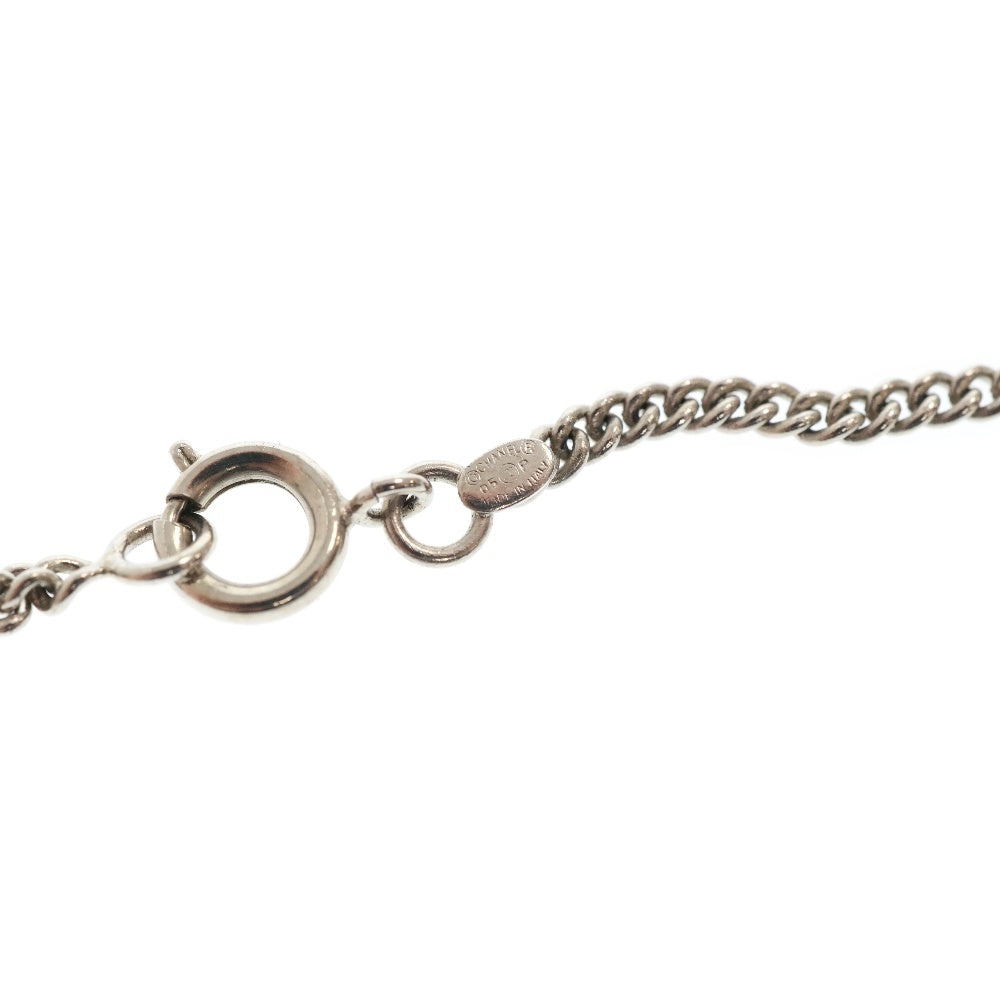 CHANEL(シャネル) 05P ココマークラインストーンネックレス シルバー