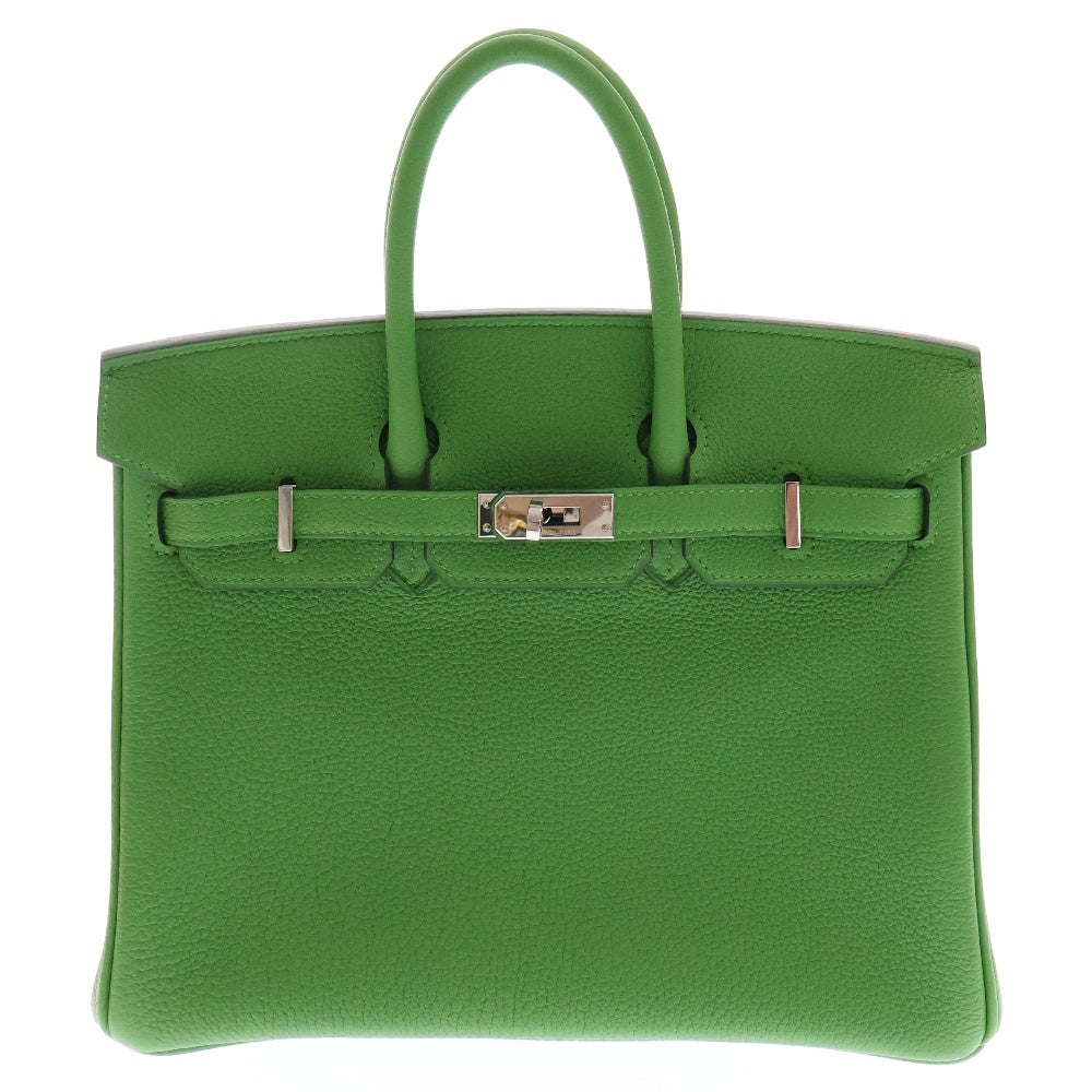 HERMES(エルメス) バーキン25 ベールユッカ トゴ シルバー金具 グリーン系 B刻印 ハンドバッグ