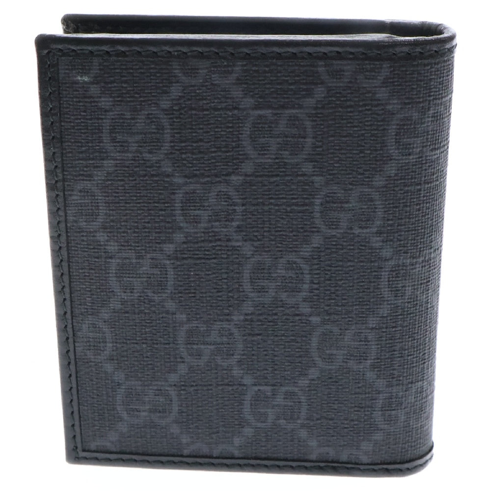 GUCCI(グッチ) GGスプリーム インターロッキングG 名刺入れ カードケース ブラック レザー