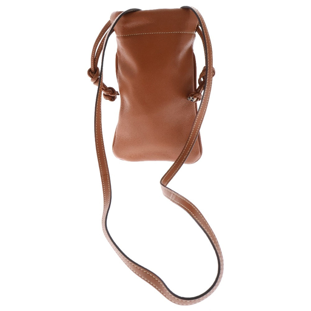 CELINE(セリーヌ) キュイル トリオンフ ドローストリング ショルダー付 レザー モバイルポーチ ブラウン 10L163ETK.04LU
