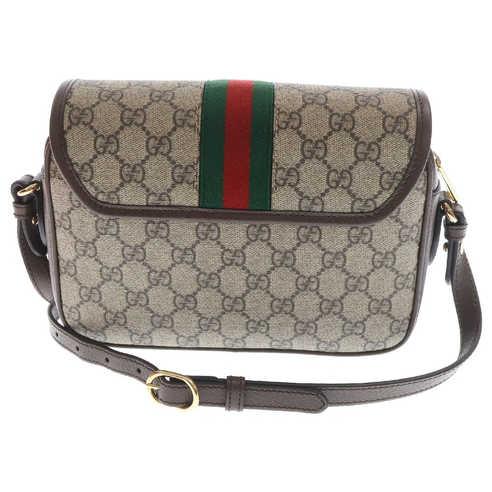 GUCCI(グッチ) オフィディア GG スモール ショルダーバッグ GGスプリーム キャンバス ベージュ×ブラウン PVC×レザー 722117