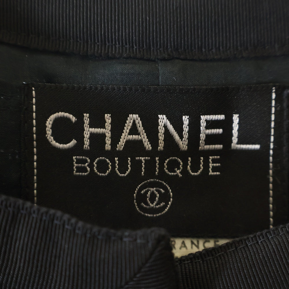 CHANEL(シャネル) ジャガード セットアップ ジャケット スカート セットアップ ココボタン 黒 レディース