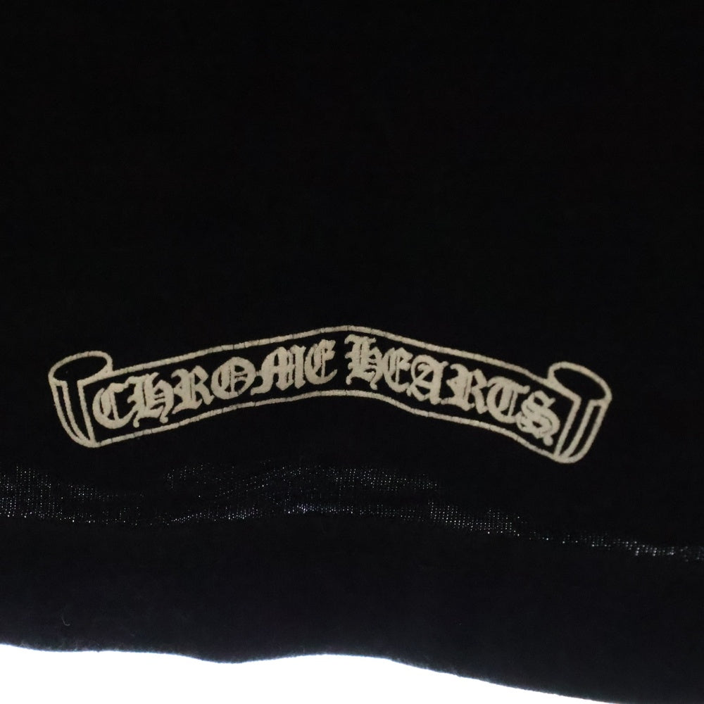 CHROME HEARTS(クロムハーツ) CH L S 1 NECK LOGO ネック ロゴプリント 長袖Tシャツ ロングスリーブカットソー ブラック