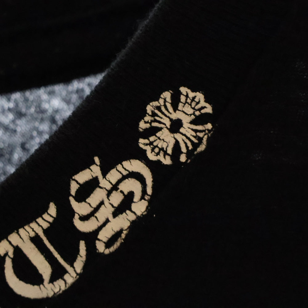 CHROME HEARTS(クロムハーツ) CH L S 1 NECK LOGO ネック ロゴプリント 長袖Tシャツ ロングスリーブカットソー ブラック