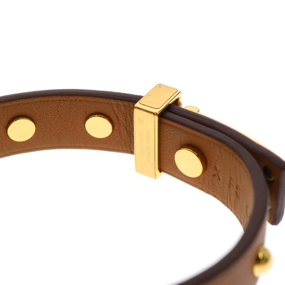 HERMES(エルメス) ミニドッグ クルーロン ゴールド スイフト ゴールド金具 レザー X刻印 ブレスレット