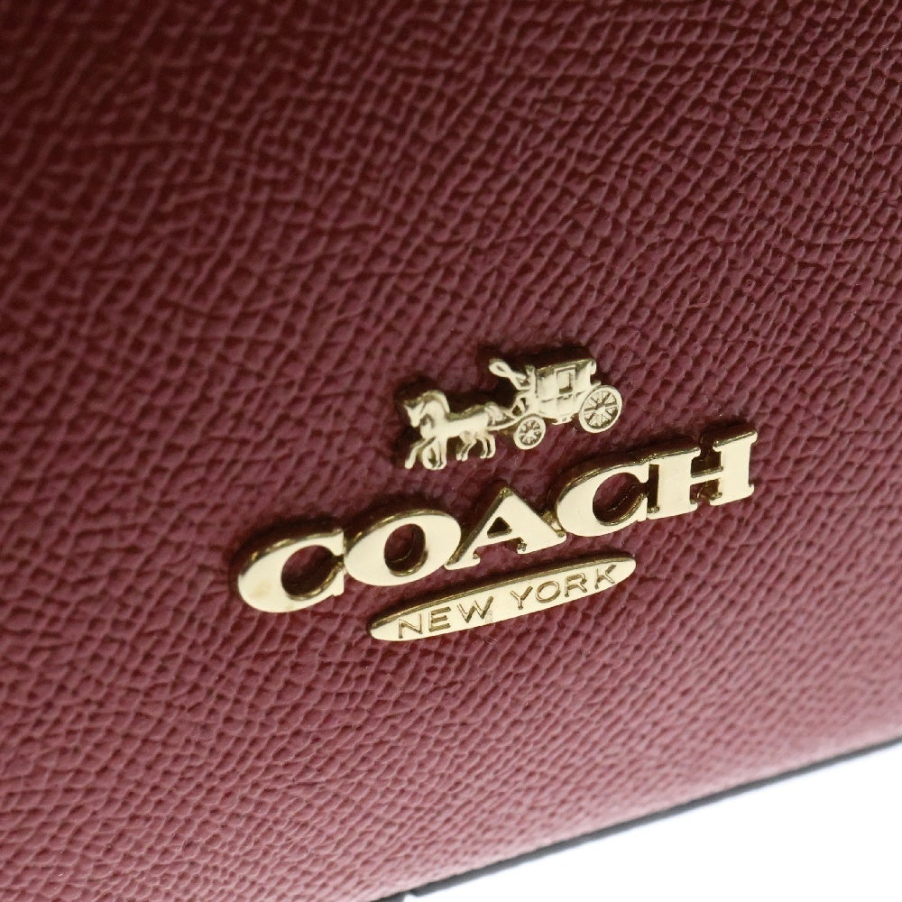 COACH(コーチ) シグネチャー ロゴ レザー バックパック リュック ブラウン×レッド 76622