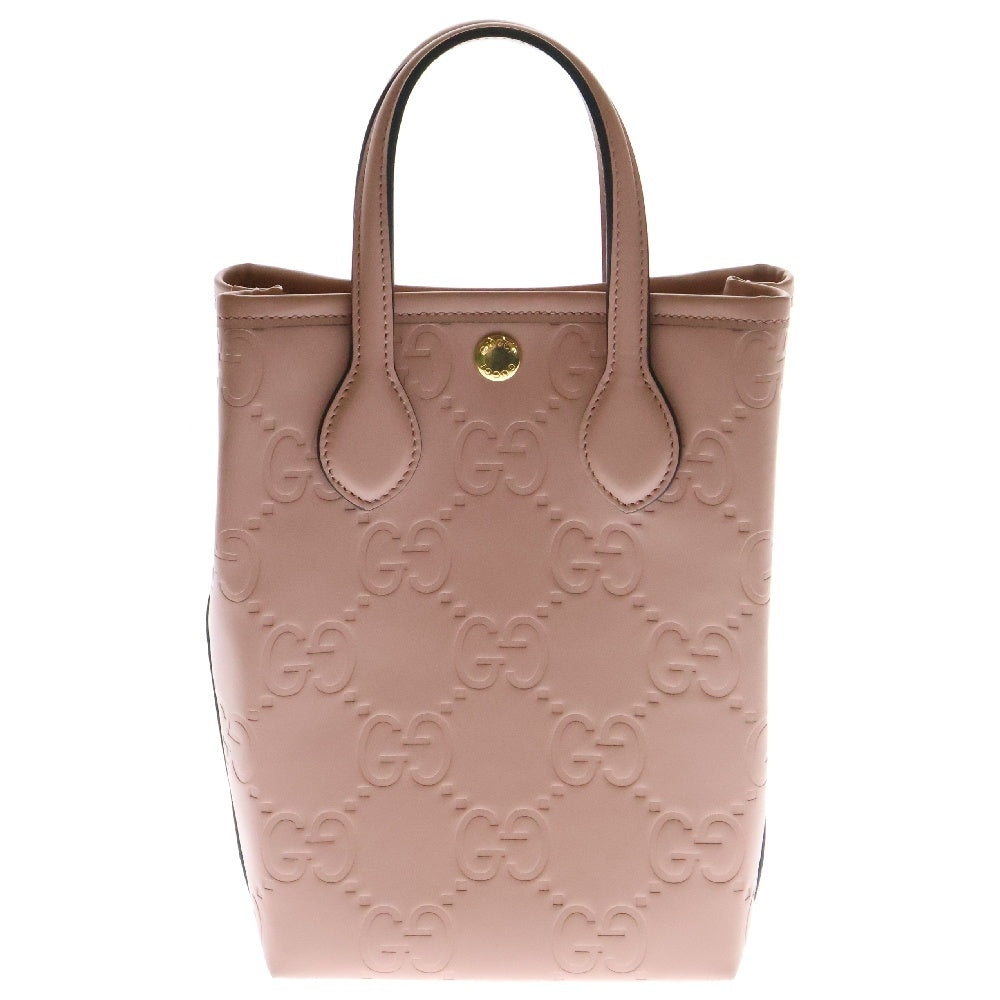 GUCCI(グッチ) GGレザー 2WAY ハンドバッグ ショルダーバッグ ピンク レディース 790133
