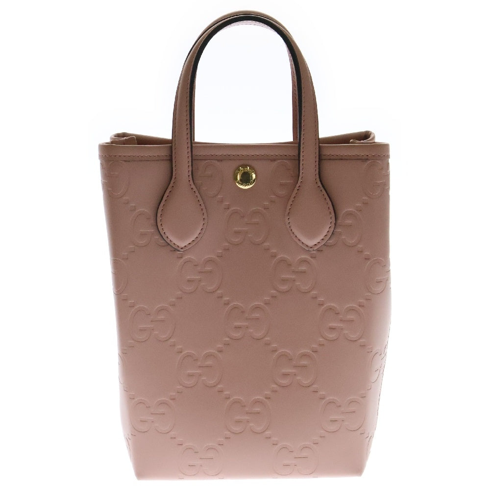 GUCCI(グッチ) GGレザー 2WAY ハンドバッグ ショルダーバッグ ピンク レディース 790133