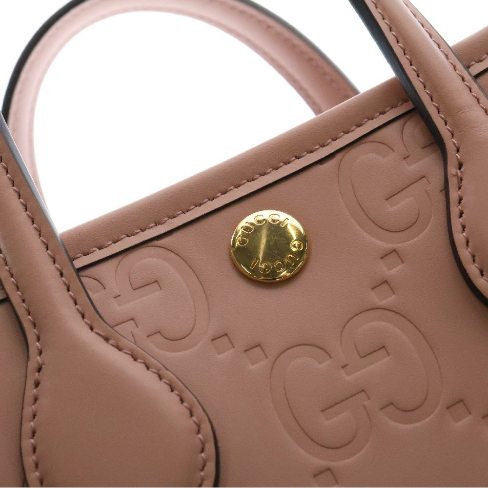 GUCCI(グッチ) GGレザー 2WAY ハンドバッグ ショルダーバッグ ピンク レディース 790133
