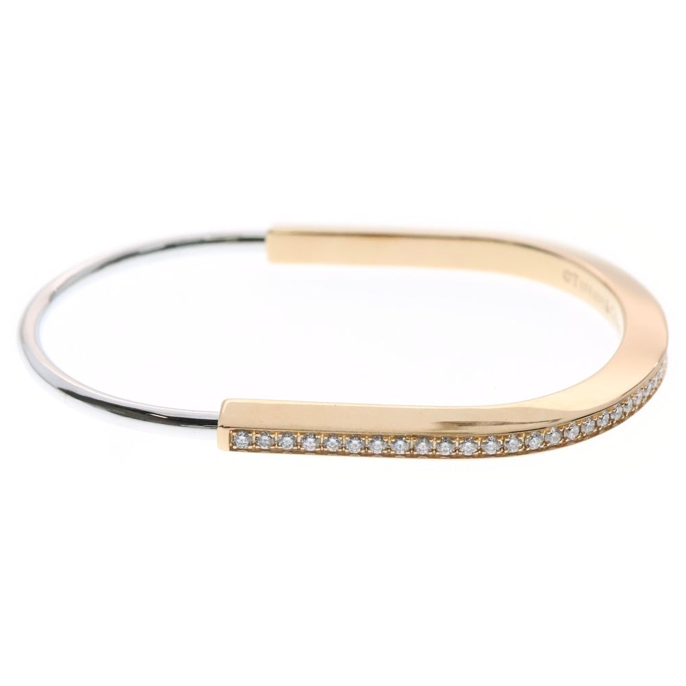 TIFFANY&Co(ティファニー) ティファニーロック ナローバングル パヴェダイヤ Au750 K18 PG ピンクゴールド d1.09ct ブレスレット ジュエリー