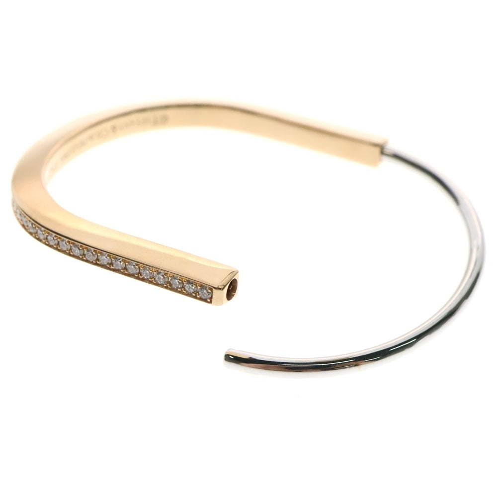 TIFFANY&Co(ティファニー) ティファニーロック ナローバングル パヴェダイヤ Au750 K18 PG ピンクゴールド d1.09ct ブレスレット ジュエリー