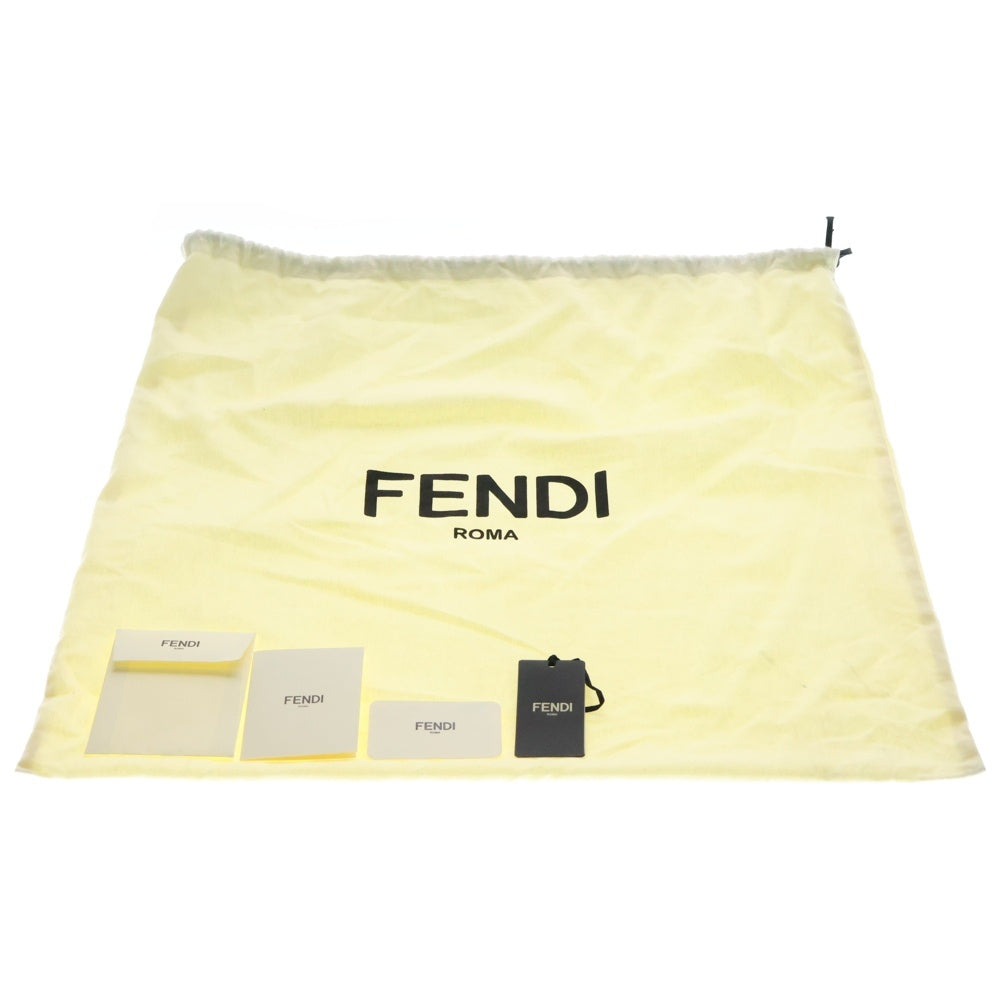 FENDI(フェンディ) ロゴショッパー ミディアムトート 白 キャンバス