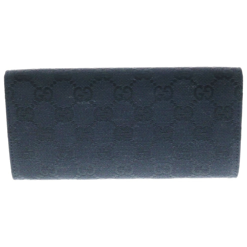 GUCCI(グッチ) GGキャンバス 長財布 黒 キャンバス 二つ折り財布 120967