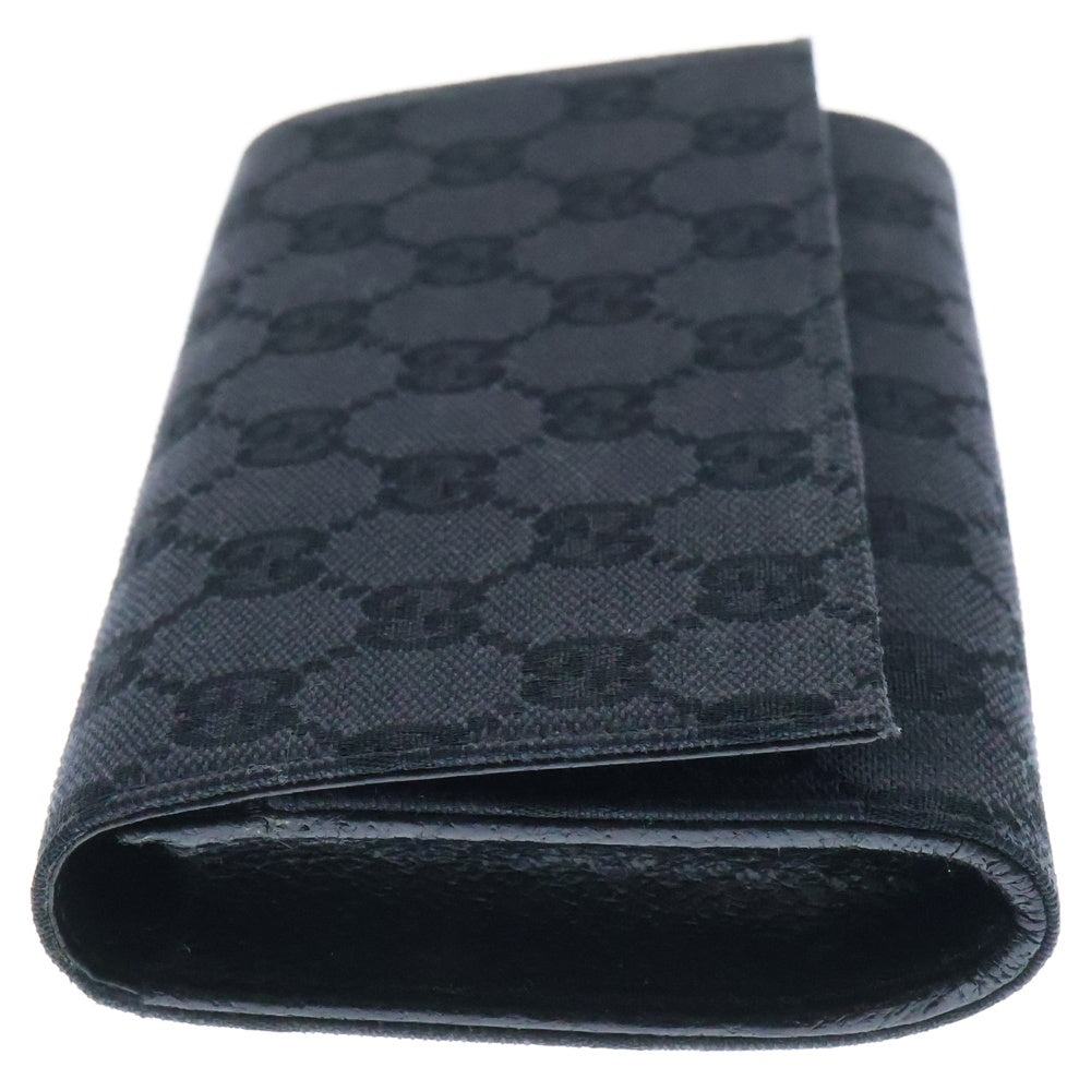 GUCCI(グッチ) GGキャンバス 長財布 黒 キャンバス 二つ折り財布 120967