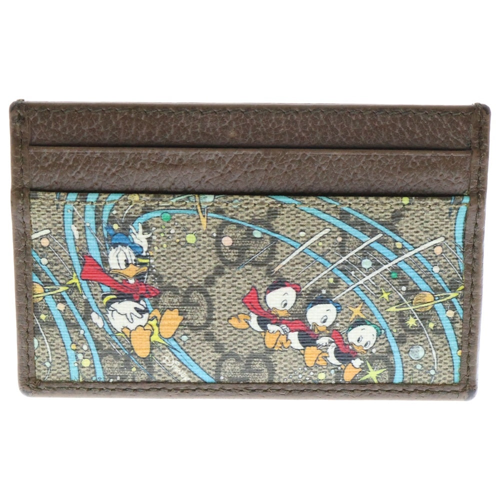 GUCCI(グッチ) ディズニーコラボ GGスプリーム カードケース 名刺入れ ブラウン レザー 647942