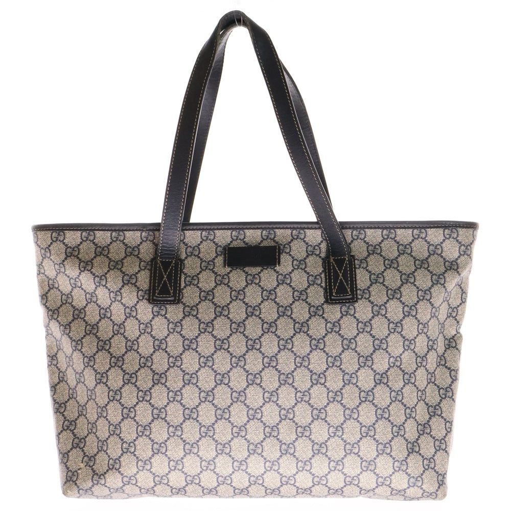 GUCCI(グッチ) GGスプリーム トートバッグ ベージュ PVCレザー 21137