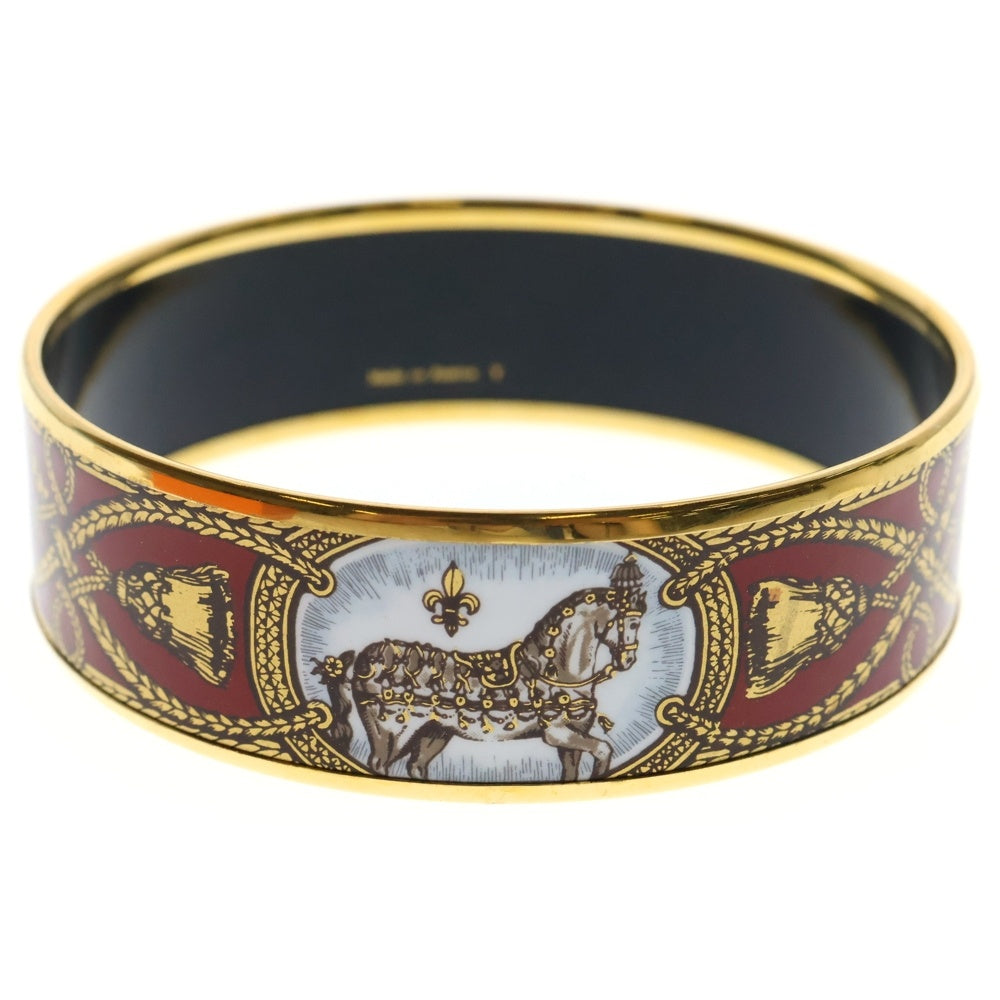 HERMES(エルメス) エマイユ バンクル レッド GP 馬モチーフ アクセサリー