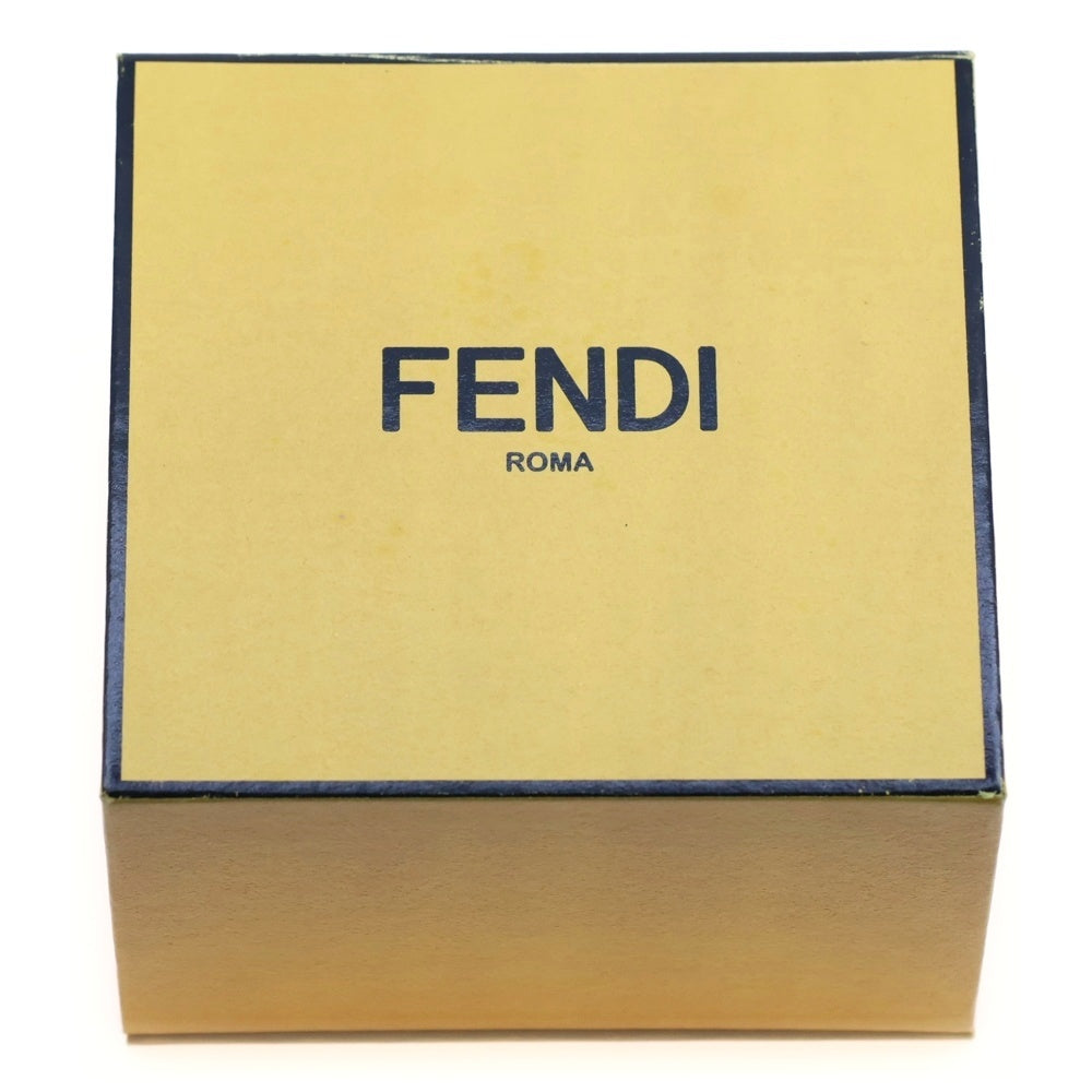 FENDI(フェンディ) エフイズ ラインストーン ロゴ チェーン ネックレス ゴールド