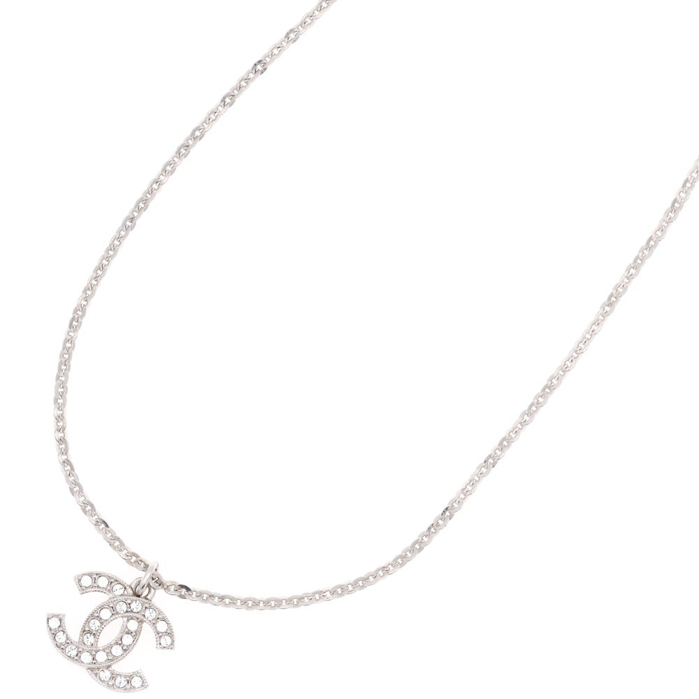 CHANEL(シャネル) ココマーク ラインストーン ネックレス ペンダント シルバー C22C