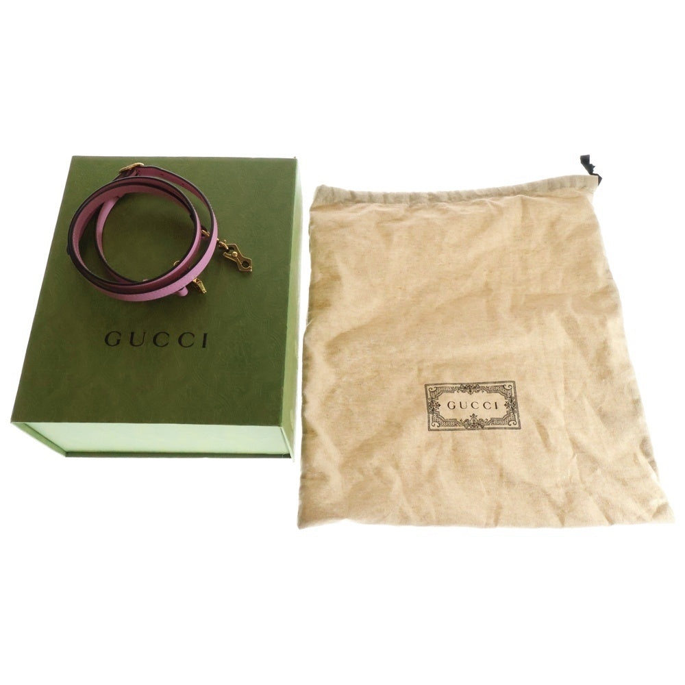 GUCCI(グッチ) バンブー1947 ミニ トップハンドルバッグ 2wayバッグ ピンク レザー 686864