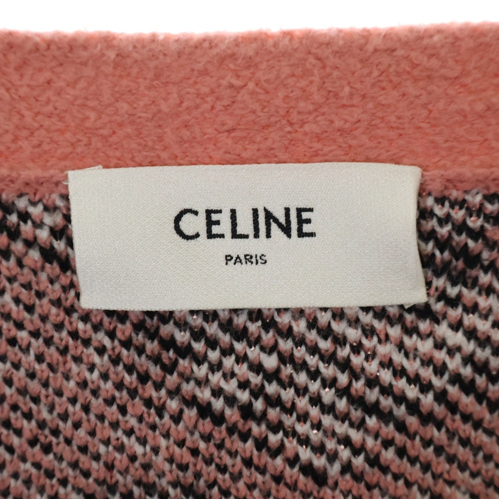 CELINE(セリーヌ) 2022SS エイミー・ドリアン ブラッシュドアーティスト ジャガードニットカーディガン ピンク 2A94W531Q
