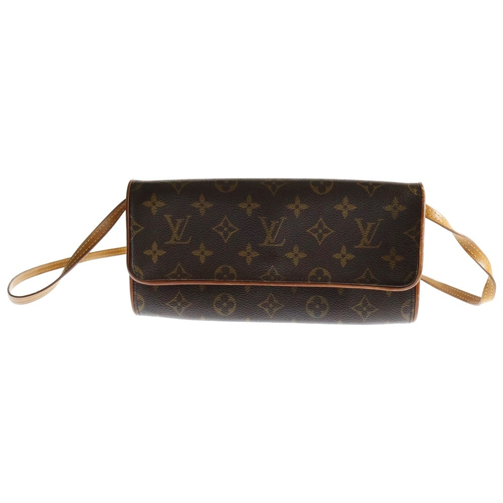 LOUIS VUITTON(ルイヴィトン) モノグラム ポシェット・ツインGM ショルダーバッグ ミニバッグ ブラウン レザー×PVC M51852