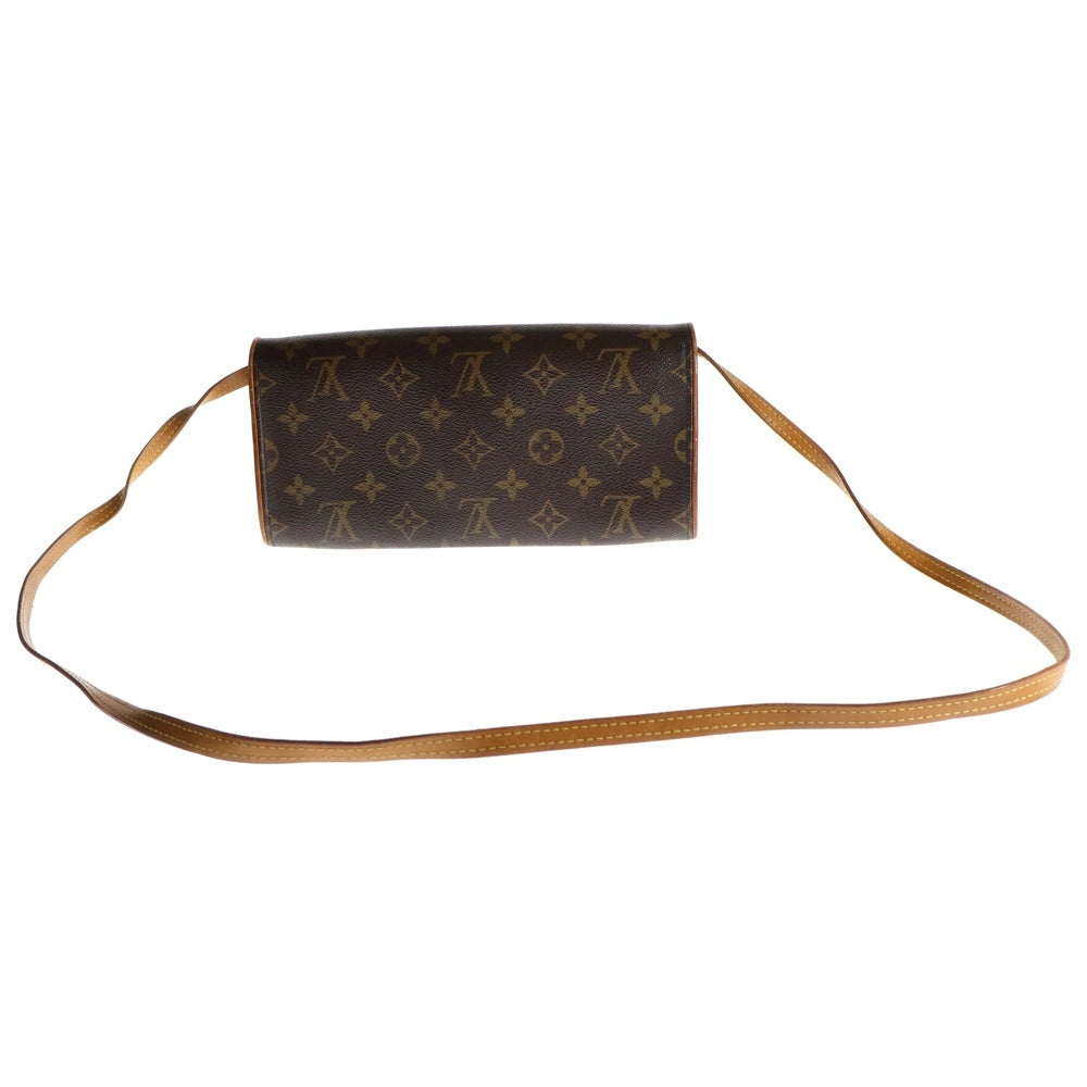LOUIS VUITTON(ルイヴィトン) モノグラム ポシェット・ツインGM ショルダーバッグ ミニバッグ ブラウン レザー×PVC M51852