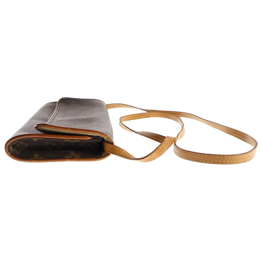 LOUIS VUITTON(ルイヴィトン) モノグラム ポシェット・ツインGM ショルダーバッグ ミニバッグ ブラウン レザー×PVC M51852