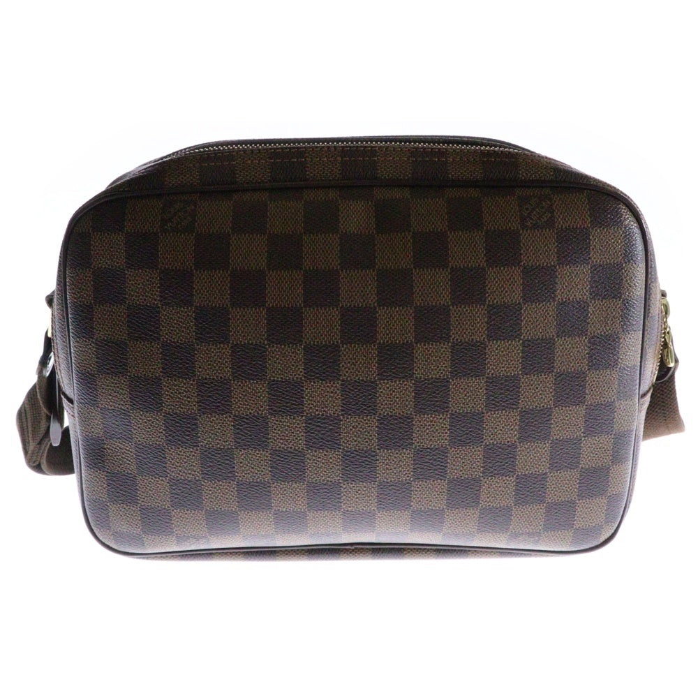 LOUIS VUITTON(ルイヴィトン) ダミエ リポーターPM レザーショルダーバッグ ブラウン N45253