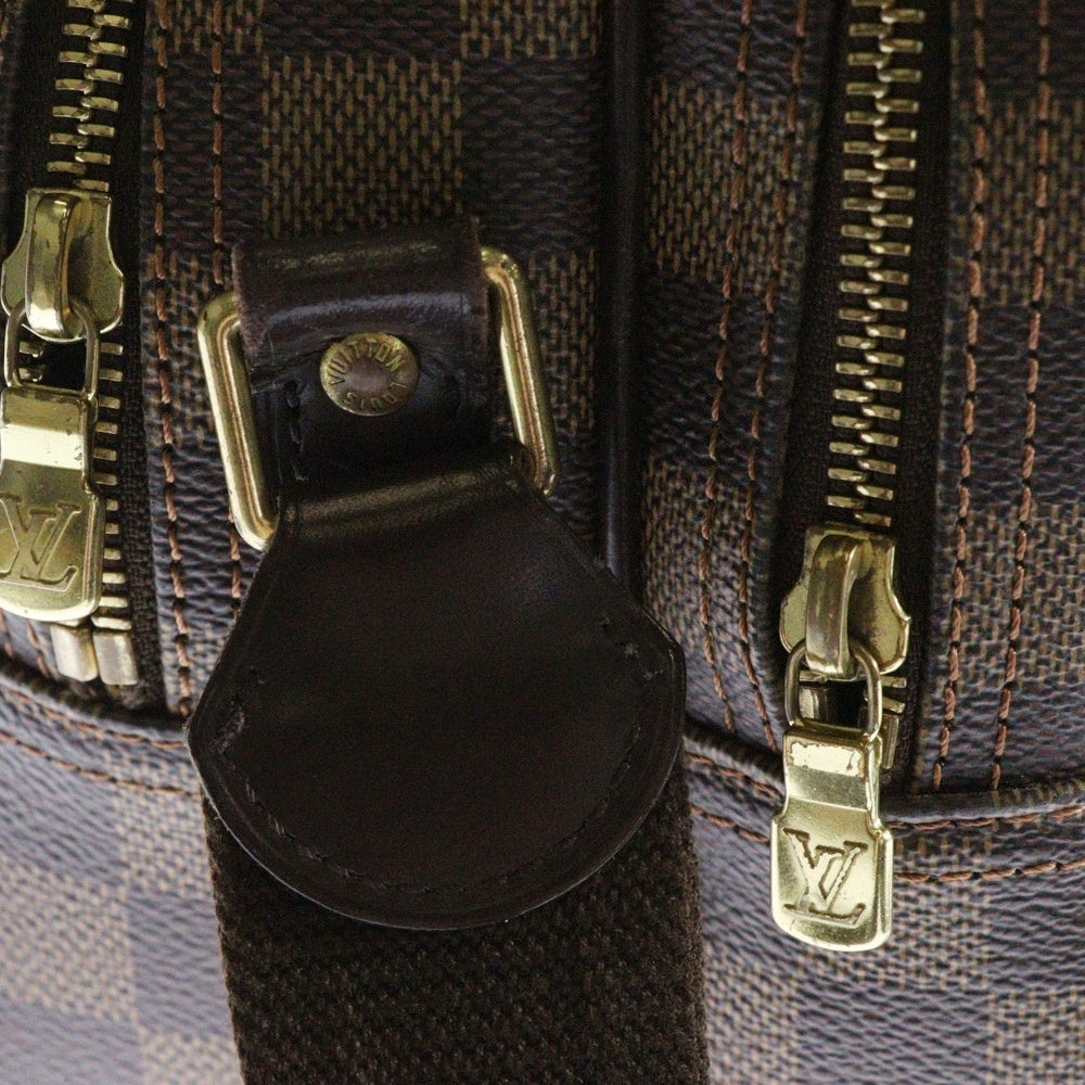 LOUIS VUITTON(ルイヴィトン) ダミエ リポーターPM レザーショルダーバッグ ブラウン N45253