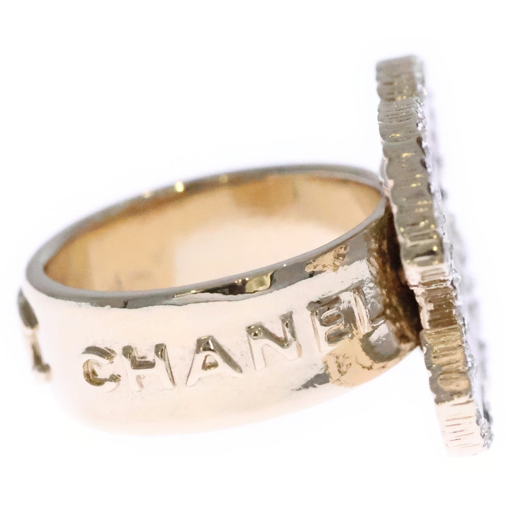 CHANEL(シャネル) 06A ココマークラインストーン リング 指輪 ゴールド GP
