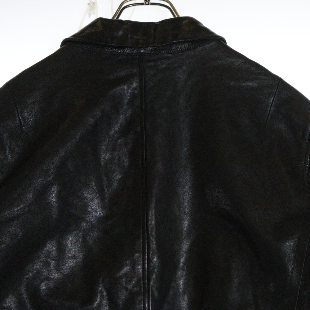 ALLSAINTS(オールセインツ) BARRTON BLAZER レザーシングルテーラードジャケット ブラック ML039T