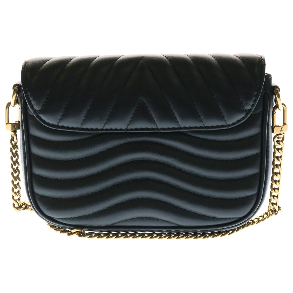 LOUIS VUITTON(ルイヴィトン) LV ニューウェーブ ミュルティポシェット ノワール 2WAY レザーショルダーバッグ チェーンハンドバッグ ブラック レディース M56461