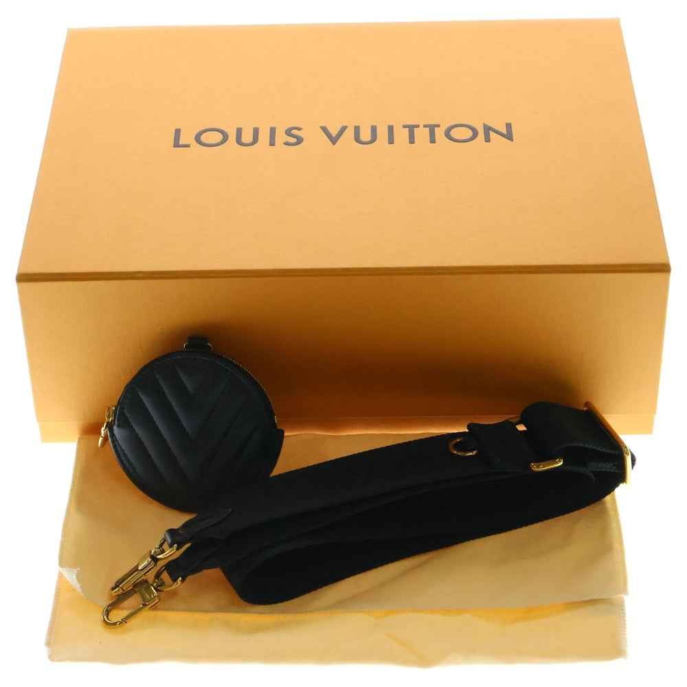 LOUIS VUITTON(ルイヴィトン) LV ニューウェーブ ミュルティポシェット ノワール 2WAY レザーショルダーバッグ チェーンハンドバッグ ブラック レディース M56461